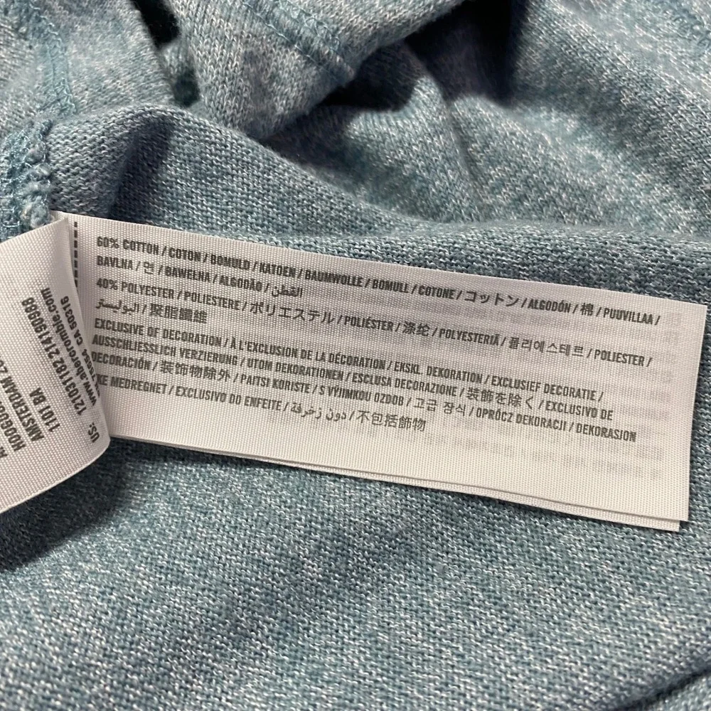 A&F Blue Long Sleeve Henley Mens Large‎ Shirt Timeless Comfort Casual Minimalist